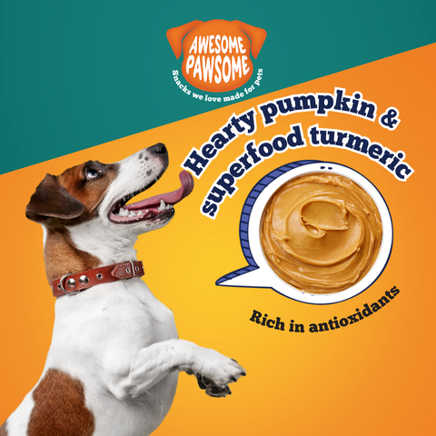 Awesome Pawsome All Natural Dog Treats Super Pumpkin Recipe 85g