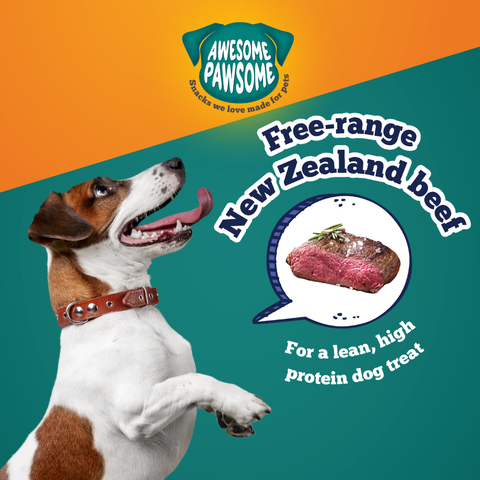 Awesome Pawsome All Natural Dog Treats Beefy Bites Recipe 85g