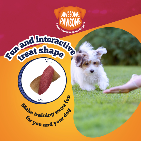 Awesome Pawsome All Natural Dog Treats Peanut Butter and Cranberry Recipe 85g