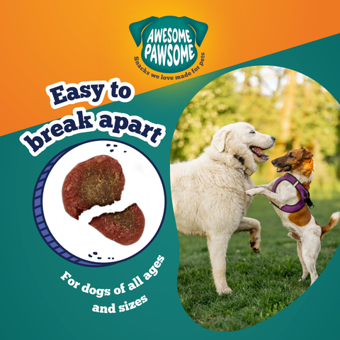 Awesome Pawsome All Natural Dog Treats Beefy Bites Recipe 85g