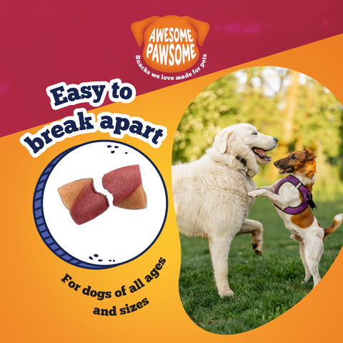 Awesome Pawsome All Natural Dog Treats Peanut Butter and Cranberry Recipe 85g