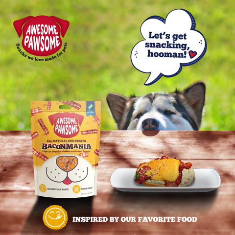 Awesome Pawsome All Natural Dog Treats Baconmania Recipe 85g