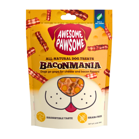 Awesome Pawsome All Natural Dog Treats Baconmania Recipe 85g