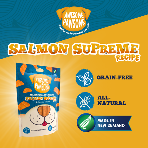 Awesome Pawsome All Natural Dog Treats Salmon Supreme Recipe 85g