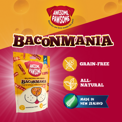 Awesome Pawsome All Natural Dog Treats Baconmania Recipe 85g