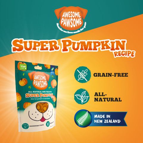 Awesome Pawsome All Natural Dog Treats Super Pumpkin Recipe 85g