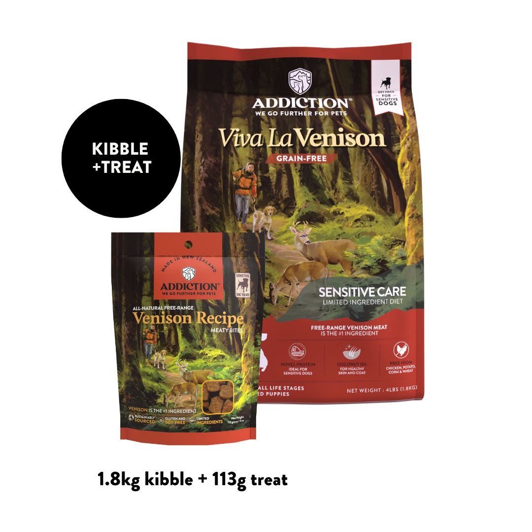 Viva La Venison Dry & Treat Bundle - 1.8kg Dry & 113 Treat