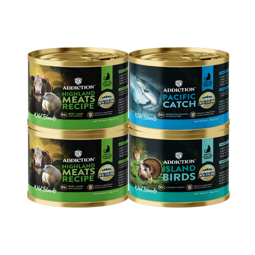 [Bundle of 4] Addiction Wild Islands Canned Cat Food Variety Pack 4 x 185g