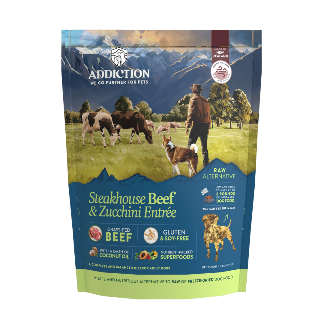 Steakhouse Beef & Zucchini Air-Dried Dog Food 910g