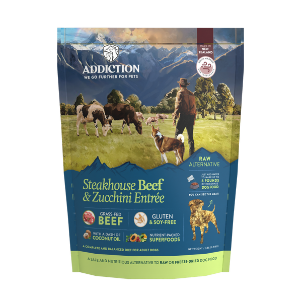 Steakhouse Beef & Zucchini Air-Dried Dog Food 910g