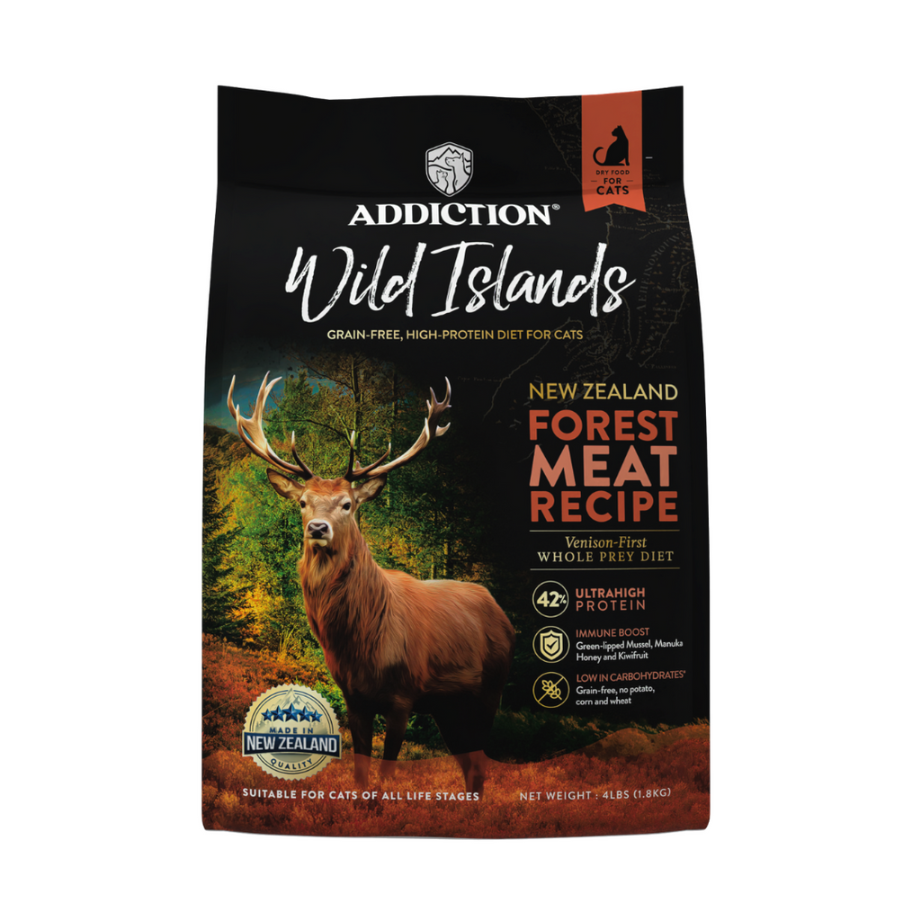 Addiction Wild Islands Forest Meat Premium Venison Recipe Dry Cat Food 1.8kg, 4.5kg