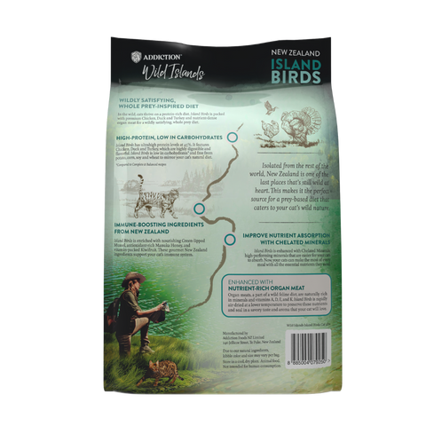 Wild Islands Bird NZ Duck, Turkey & Chicken Dry Cat Food 1.8kg, 4.5kg