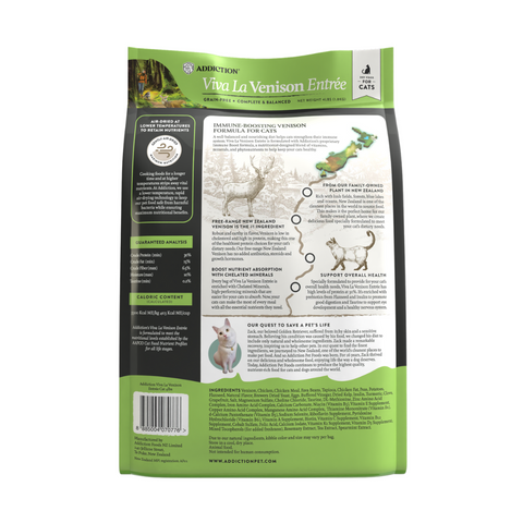 Addiction Viva La Venison Dry Cat Food 1.8kg, 4.5kg