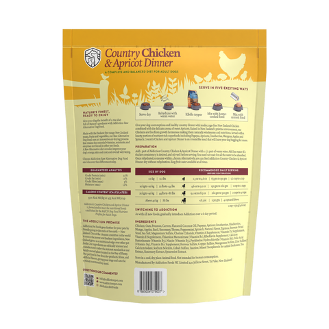 Country Chicken & Apricot Raw Alternative Dog Food