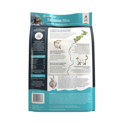 Salmon Bleu Dry Cat Food 1.8kg, 4.5kg