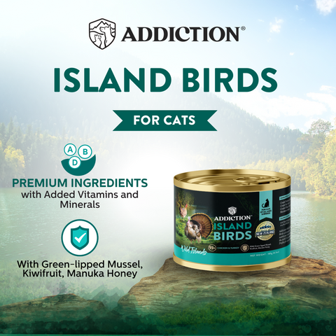 Addiction Wild Islands Island Birds Chicken & Turkey High-Meat Canned Cat Food 185g