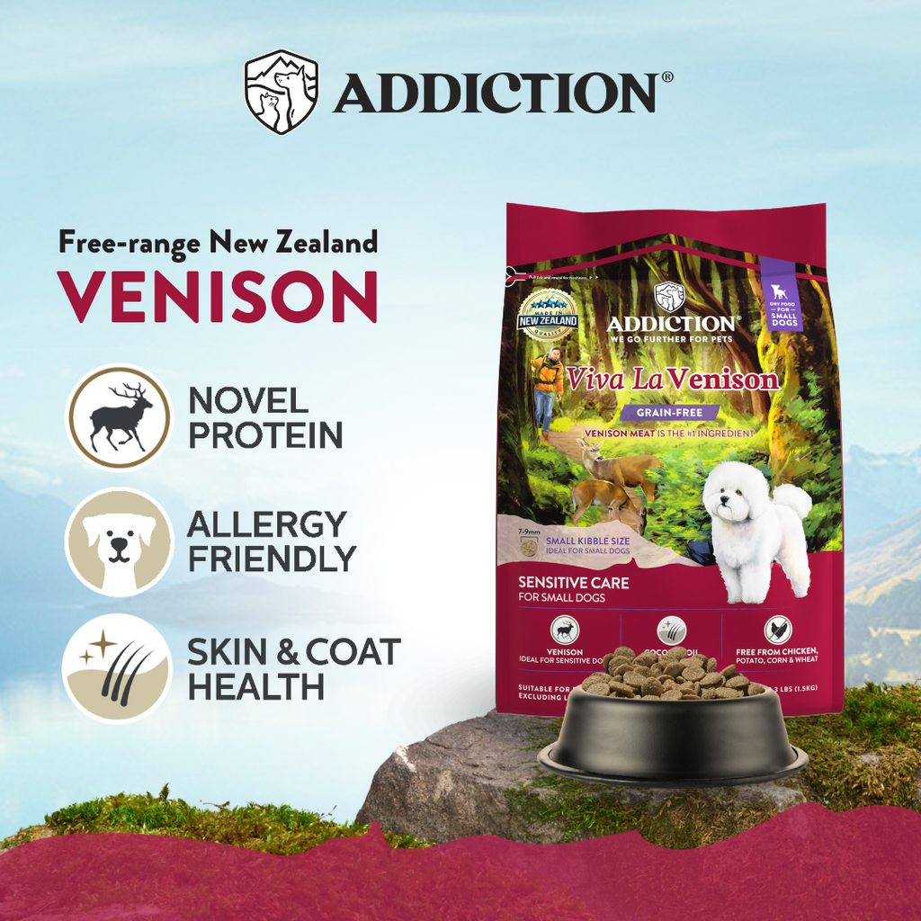 [Online Exclusive] Addiction Venison Small Dog Bundle – Hypoallergenic, Grain-Free & Nutrient-Rich
