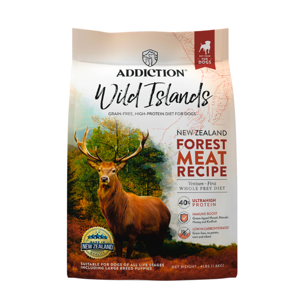 Addiction Wild Islands Forest Meat Venison Recipe Dry Dog Food 1.8kg, 9kg