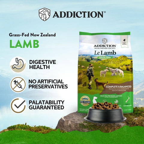 Addiction Le Lamb Dry Dog Food 1.8kg, 9kg