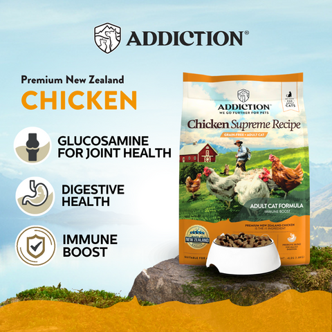 Addiction Chicken Supreme Adult Cat Dry Food 1.8kg, 4.5kg