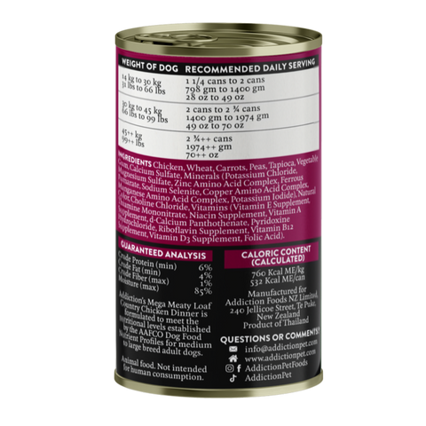 Mega Country Chicken Meaty Loaf Wet Dog Food 700g