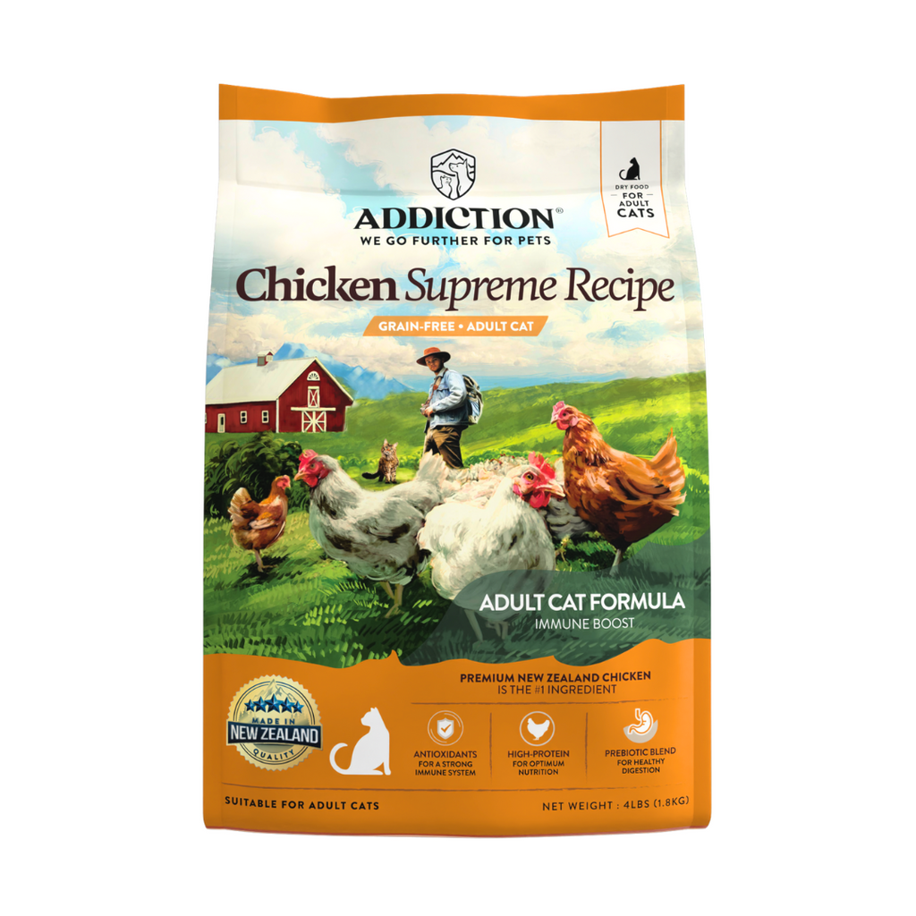 Addiction Chicken Supreme Adult Cat Dry Food 1.8kg, 4.5kg