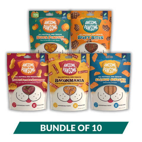 [Bundle of 10] Awesome Pawsome All Natural Dog Treats