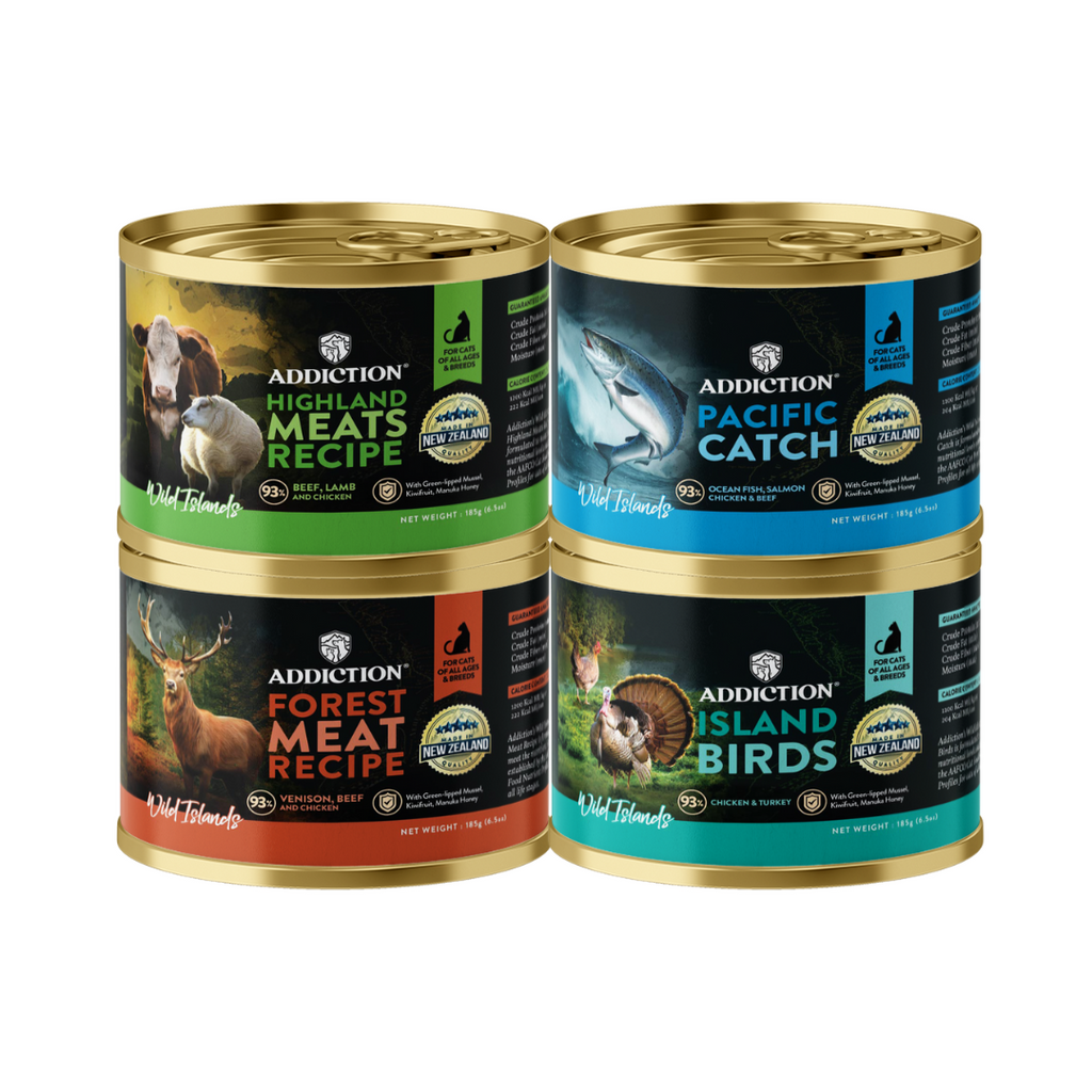 [Bundle of 4] Addiction Wild Islands Canned Cat Food Variety Pack 4 x 185g