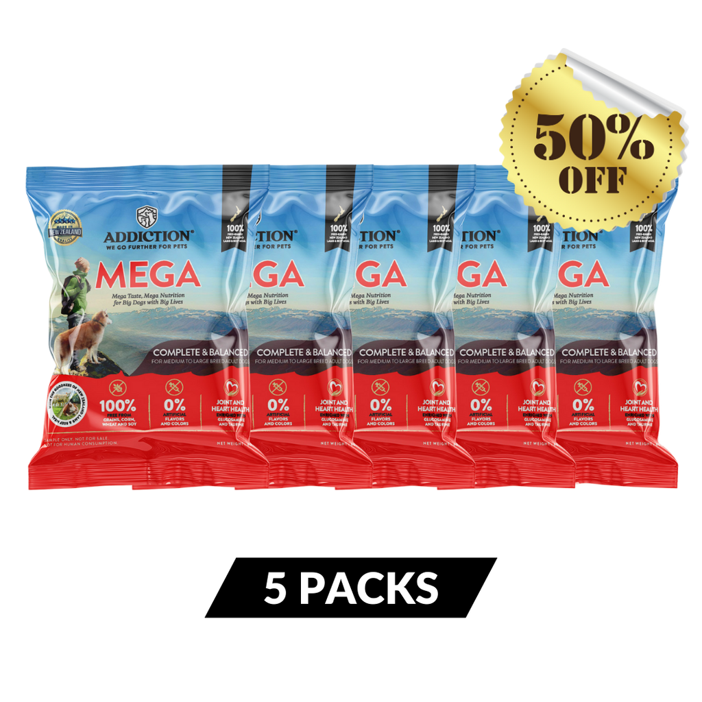 Mega Grain-Free Dry Dog Food - Trial Pack Bundle of 5 (60gx5)