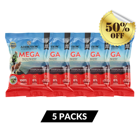 Mega Grain-Free Dry Dog Food - Trial Pack Bundle of 5 (60gx5)