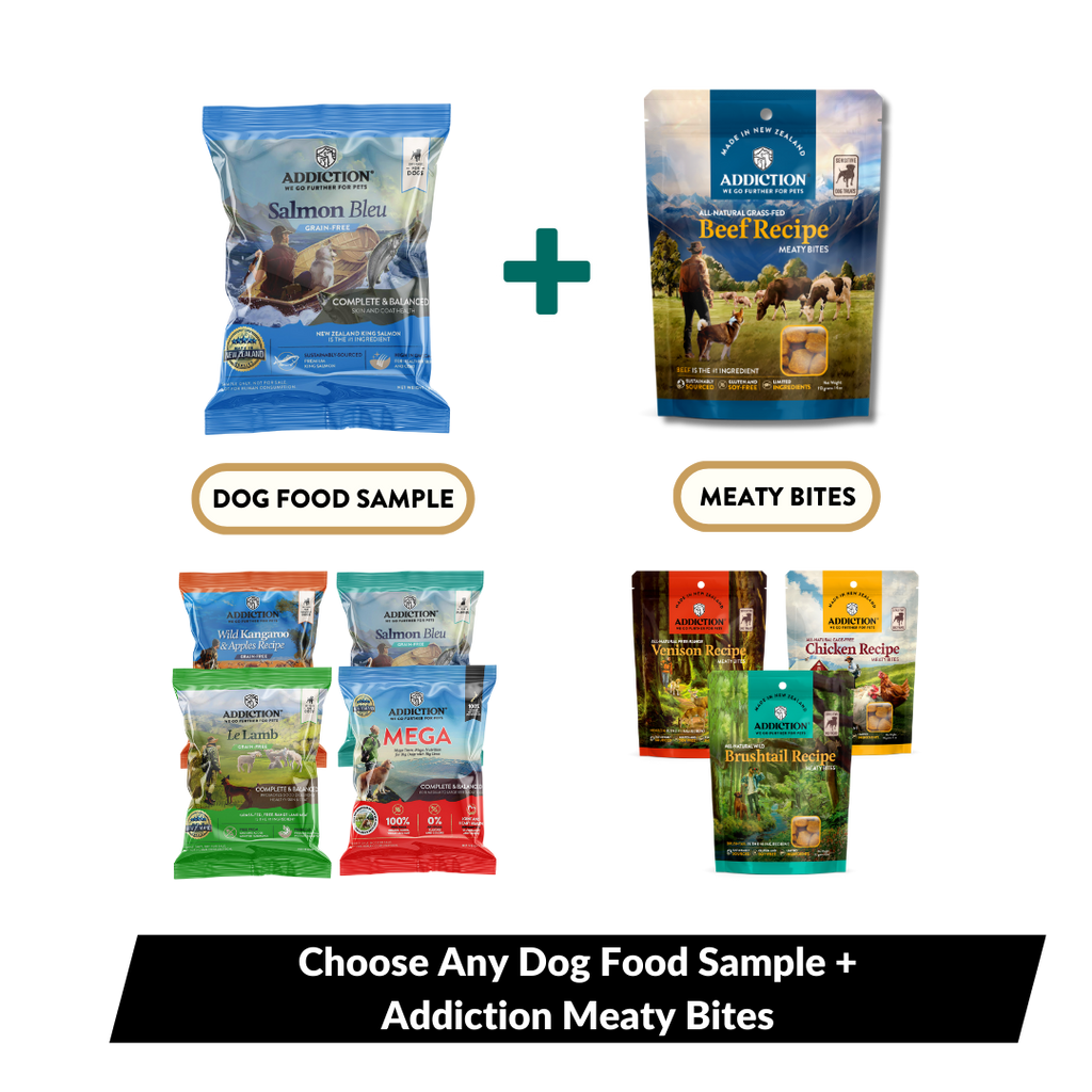 Dog Food Trial Pack Bundle + Meaty Bites Dog Treats