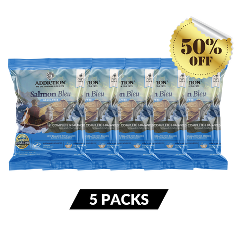 Salmon Bleu Dry Dog Food - Trial Pack Bundle of 5 (60g x 5)