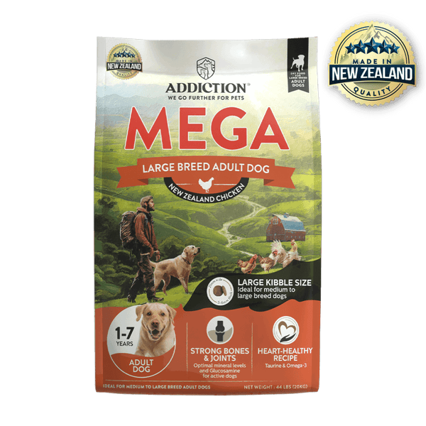 Mega Chicken Large Breed Adult Dry Dog Food 20kg - Addiction Singapore