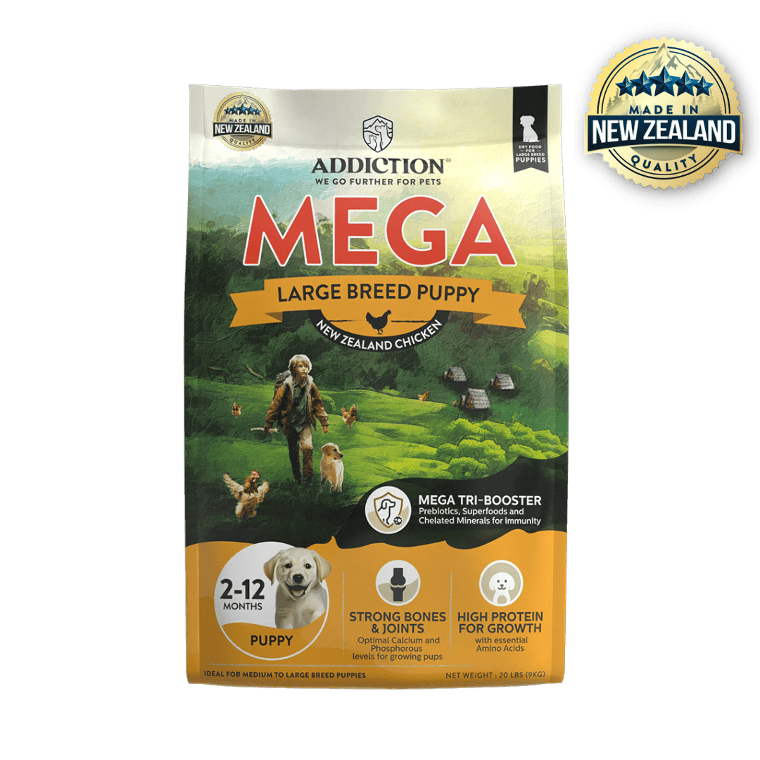 Mega Chicken Large Breed Puppy Dry Dog Food 9kg - Addiction Singapore