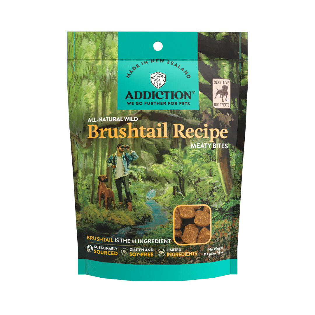 Brushtail Meaty Bites - Hypoallergenic Dog Treats 113g - Addiction Singapore