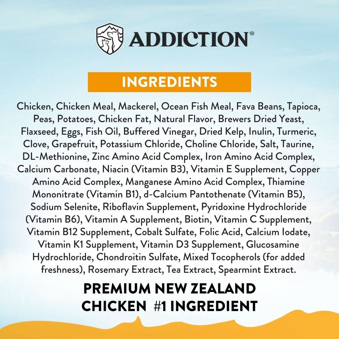 [Trial Pack Bundle] Chicken Supreme Adult Grain-Free Dry Cat Food 5 x 60g - Addiction Singapore