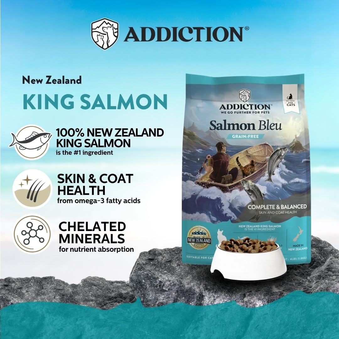 [Trial Pack Bundle] Salmon Bleu Grain-Free Dry Cat Food 5 x 60g - Addiction Singapore