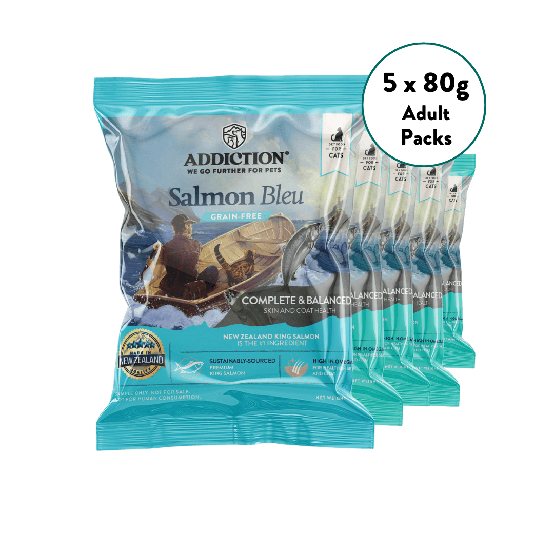 [Trial Pack Bundle] Salmon Bleu Grain-Free Dry Cat Food 5 x 60g - Addiction Singapore