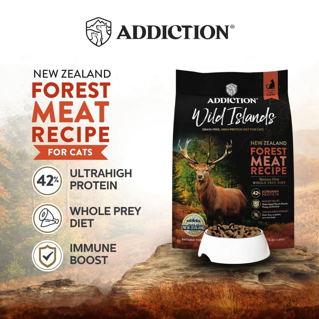 [Trial Pack] Wild Islands NZ Forest Meat Recipe Venison-First Grain-Free Dry Cat Food 60g - Addiction Singapore