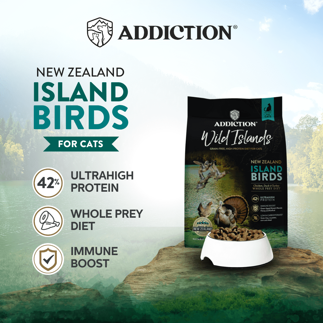 [Trial Pack] Wild Islands NZ Island Bird Duck, Turkey & Chicken Grain-Free Dry Cat Food 60g - Addiction Singapore