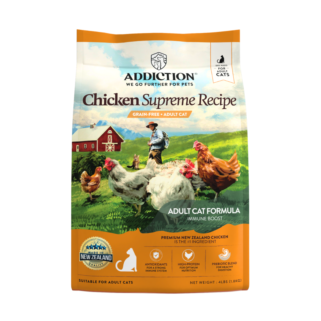 Chicken Supreme Adult Dry Cat Food 1.8kg - Addiction Singapore
