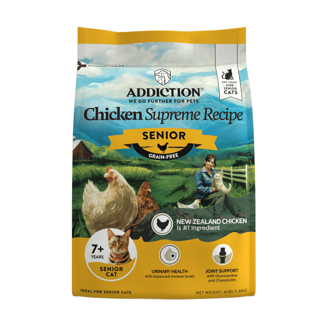 Chicken Supreme Senior Cat Dry Food 1.8kg - Addiction Singapore