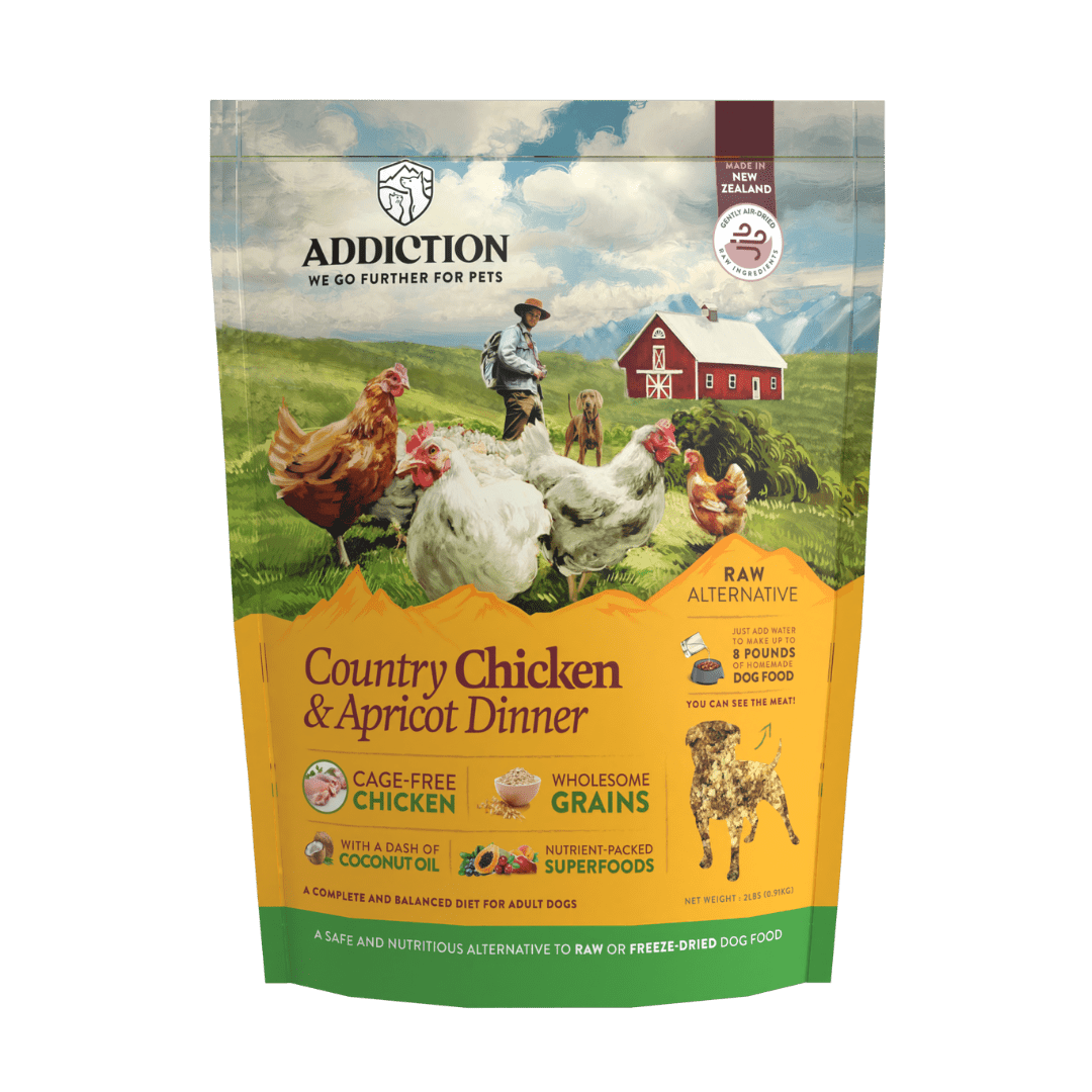 Country Chicken & Apricot Air-Dried Dog Food 910g - Addiction Singapore