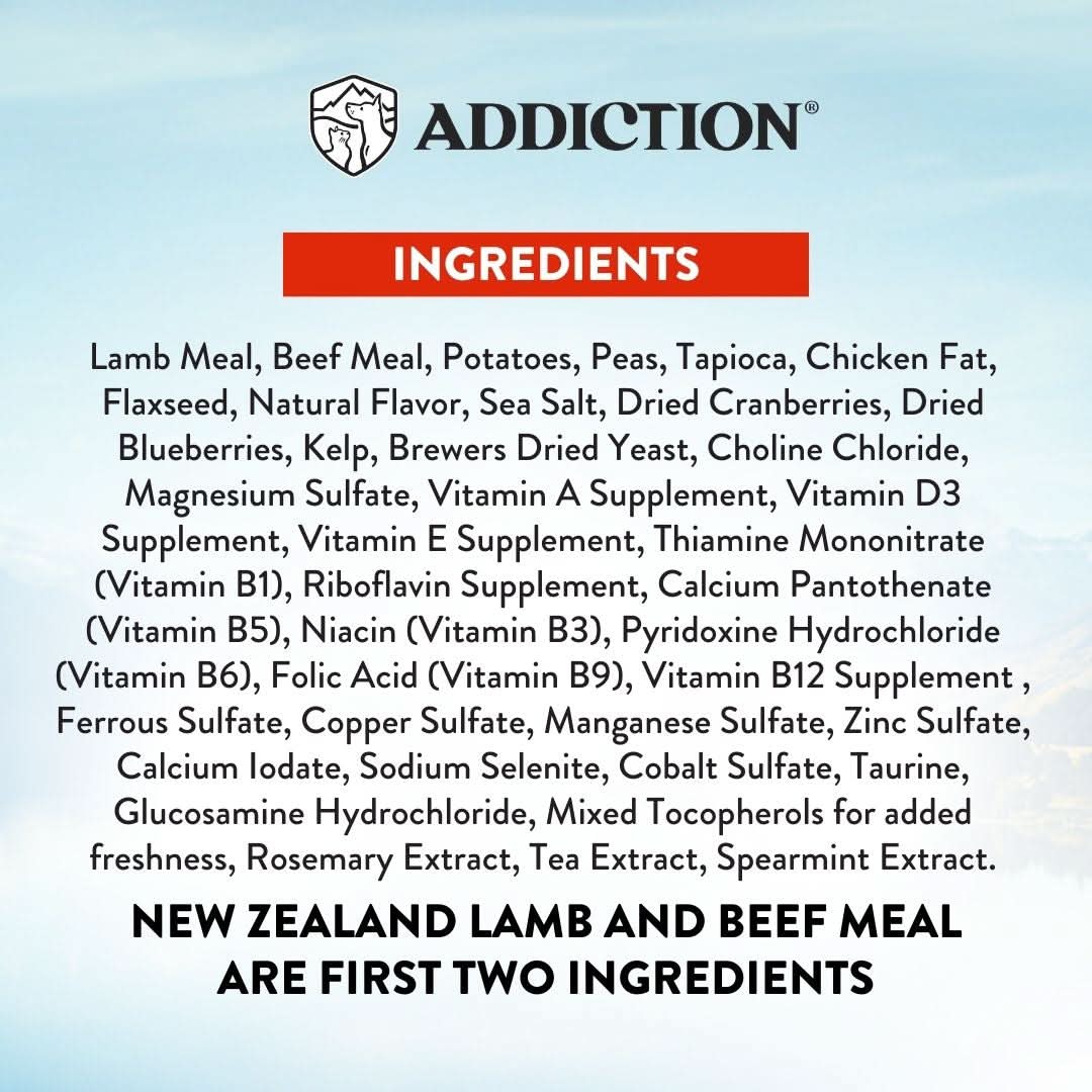 [Trial Pack Bundle] MEGA Lamb & Beef Grain-Free Dry Dog Food 5 x 60g - Addiction Singapore