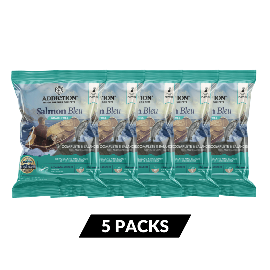 [Trial Pack Bundle] Salmon Bleu Puppy Grain-Free Dry Dog Food 5 x 60g - Addiction Singapore