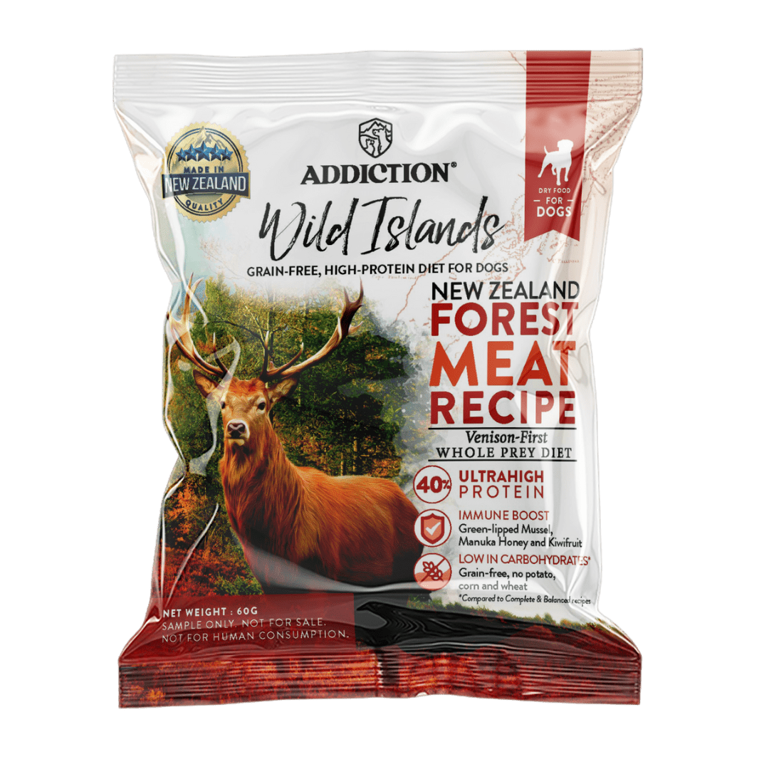 [Trial Pack] Wild Islands NZ Forest Meat Recipe Venison-First Grain-Free Dry Dog Food 60g - Addiction Singapore