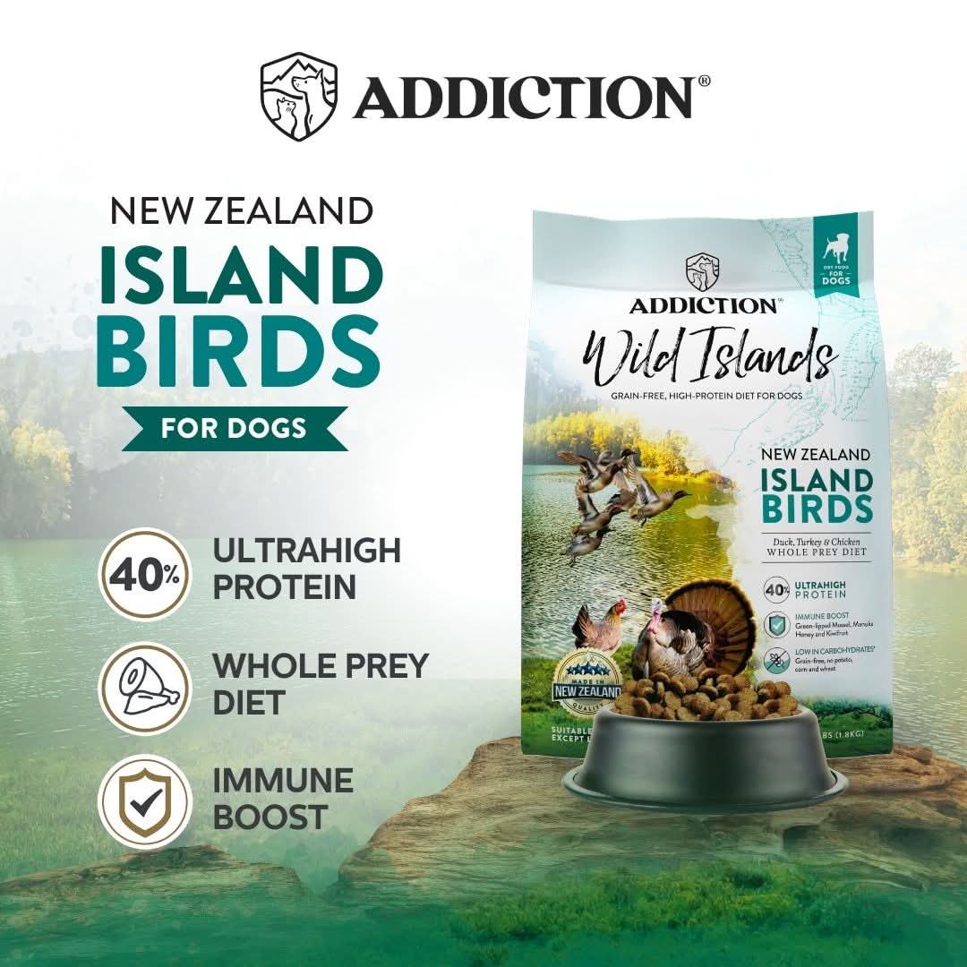 [Trial Pack] Wild Islands NZ Island Birds Duck, Turkey & Chicken Grain-Free Dry Dog Food 60g - Addiction Singapore