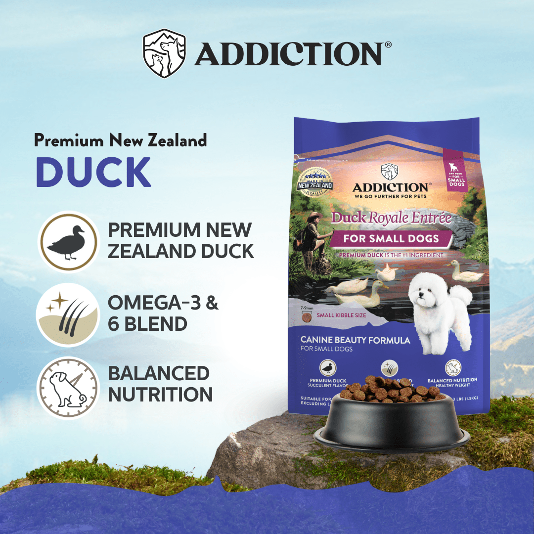 Duck Royale Entrée Small Breed Grain-Free Dry Dog Food 500g, 1.5kg - Addiction Singapore