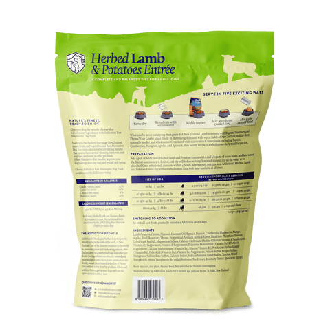 Herbed Lamb & Potatoes Raw Alternative Dog Food