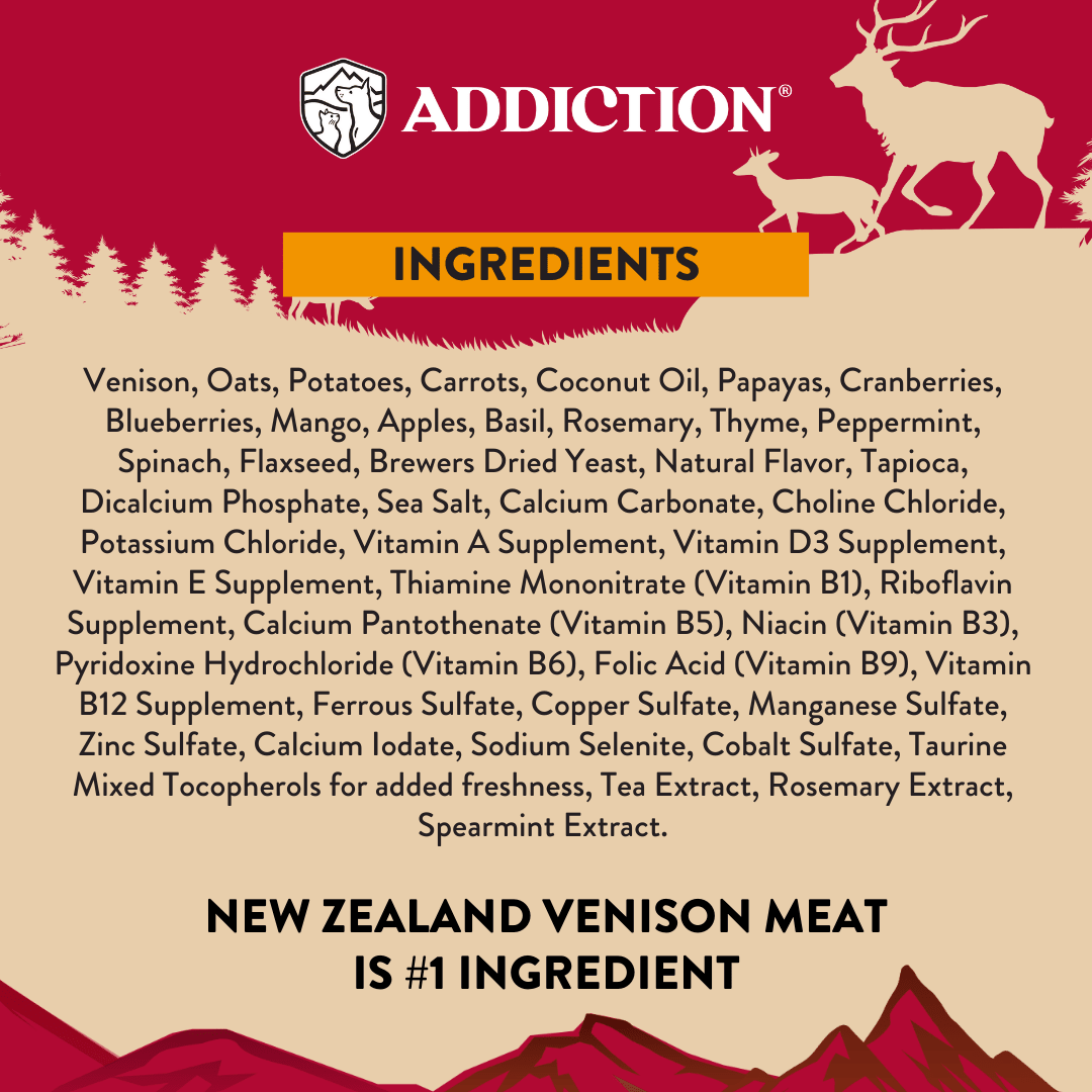 Homestyle Venison & Cranberry Air - Dried Dog Food 910g - Addiction Singapore